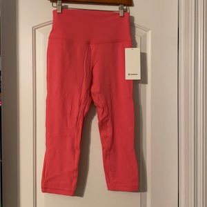 NWT lululemon align crop. Size 8. Guava pink. Sold out!